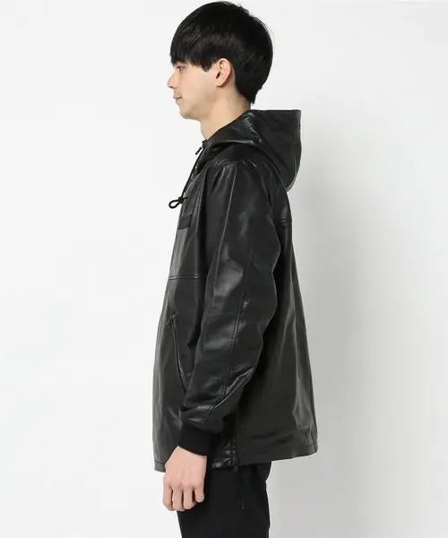 The first layer of water-dyed oil wax Pakistan imported sheepskin leather leather jacket unisex leather sweater