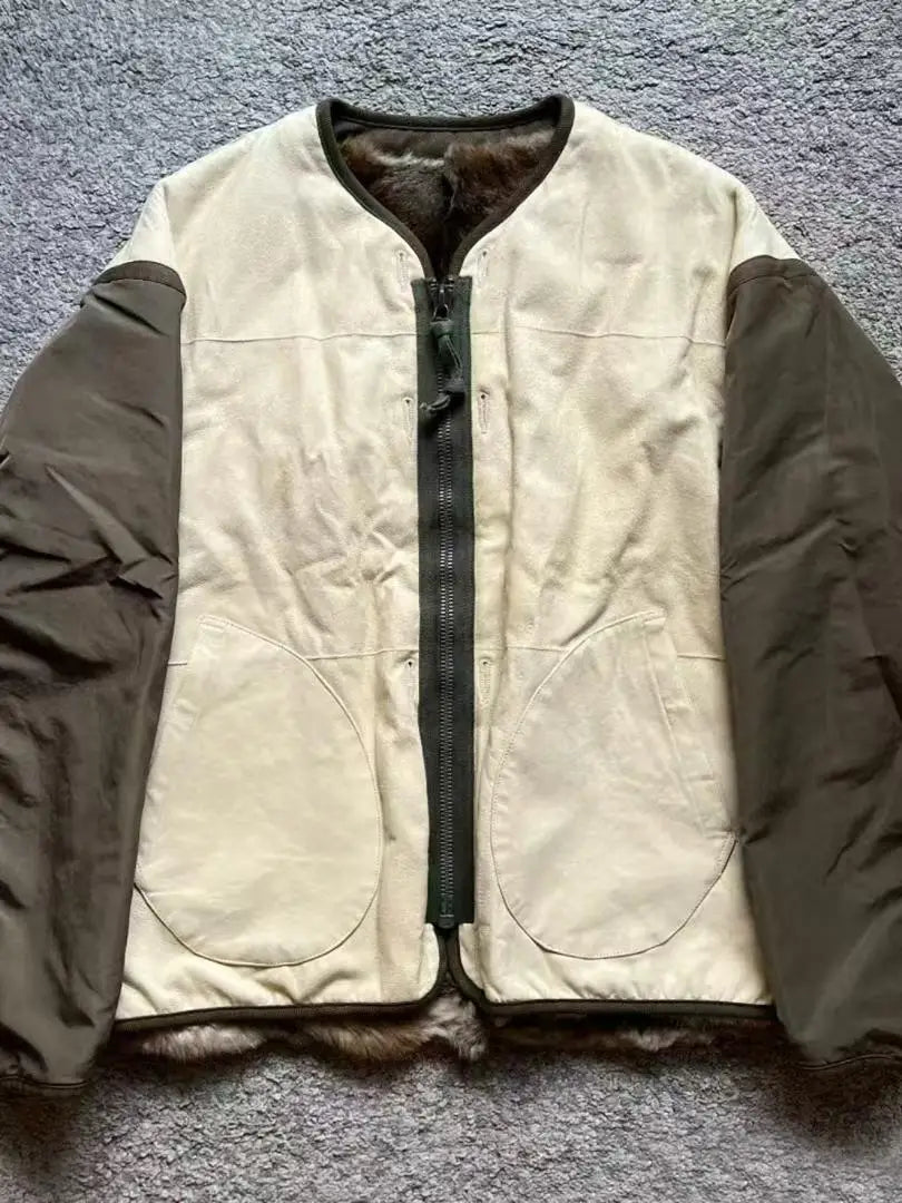 24SS IRIS JKT (RBT) double-sided rabbit fur iris sheepskin jacket