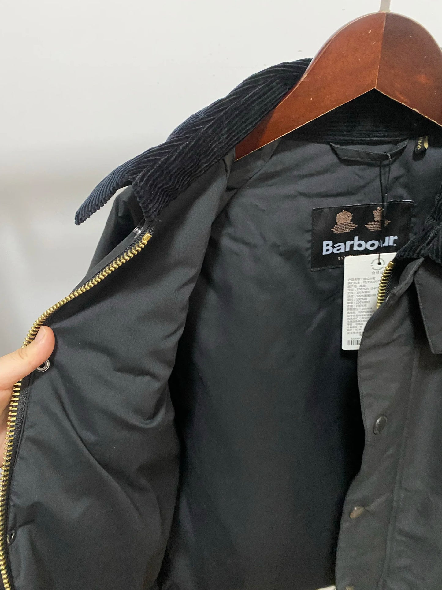 Barbour Transport Corduroy lapel thick jacket cotton jacket wax-free jacket men and women the same style
