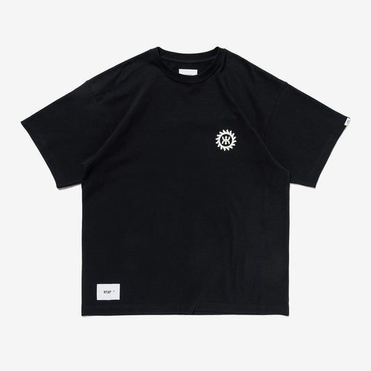 WTAPS 24SS OBJ Loose Crew Neck Casual Short Sleeve T-Shirt Front and Back Sun Printed Logo