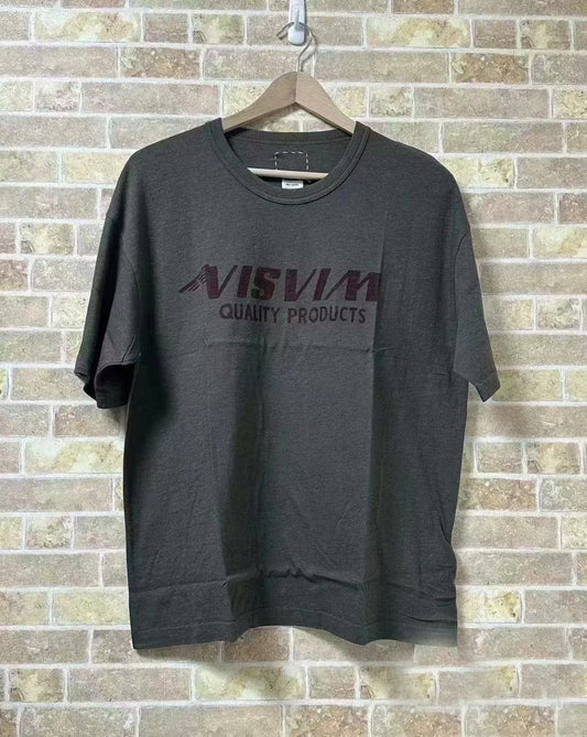24AW VISVIM 0021 JUMBO Letter Print Summer Crew Neck Short Sleeve TEE