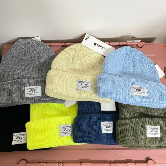 Japanese WTAPS tooling knitted hat wool hat autumn and winter warm hat retro
