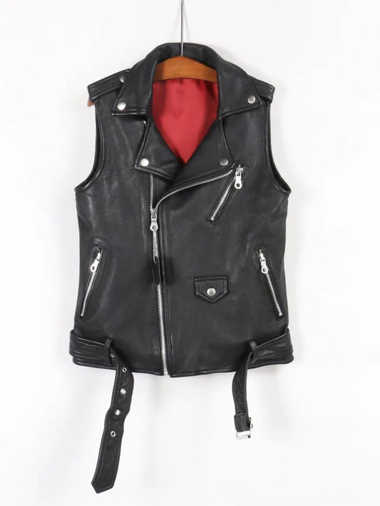 Children's sheepskin environmentally friendly breathable genuine leather vest